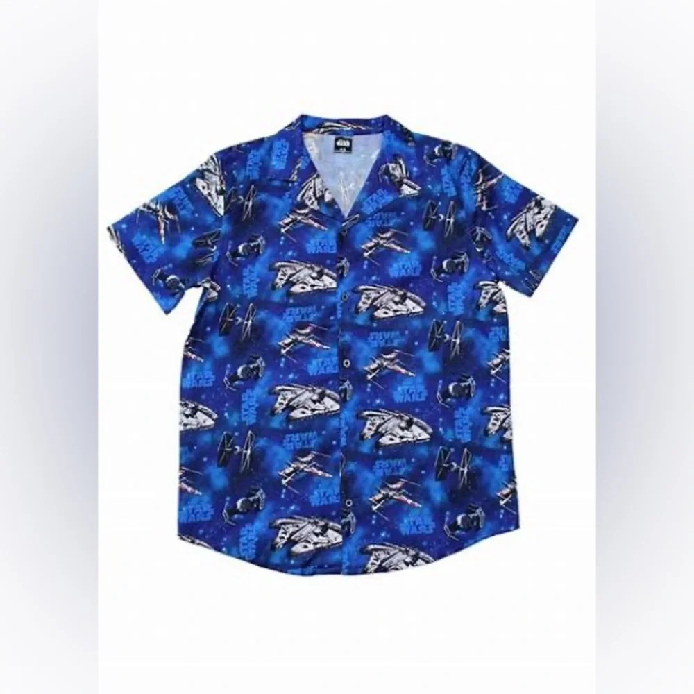 Cakeworthy Star Wars Button Up Cabana Style Retro Shirt Top size 2x Unisex - Picture 3 of 9